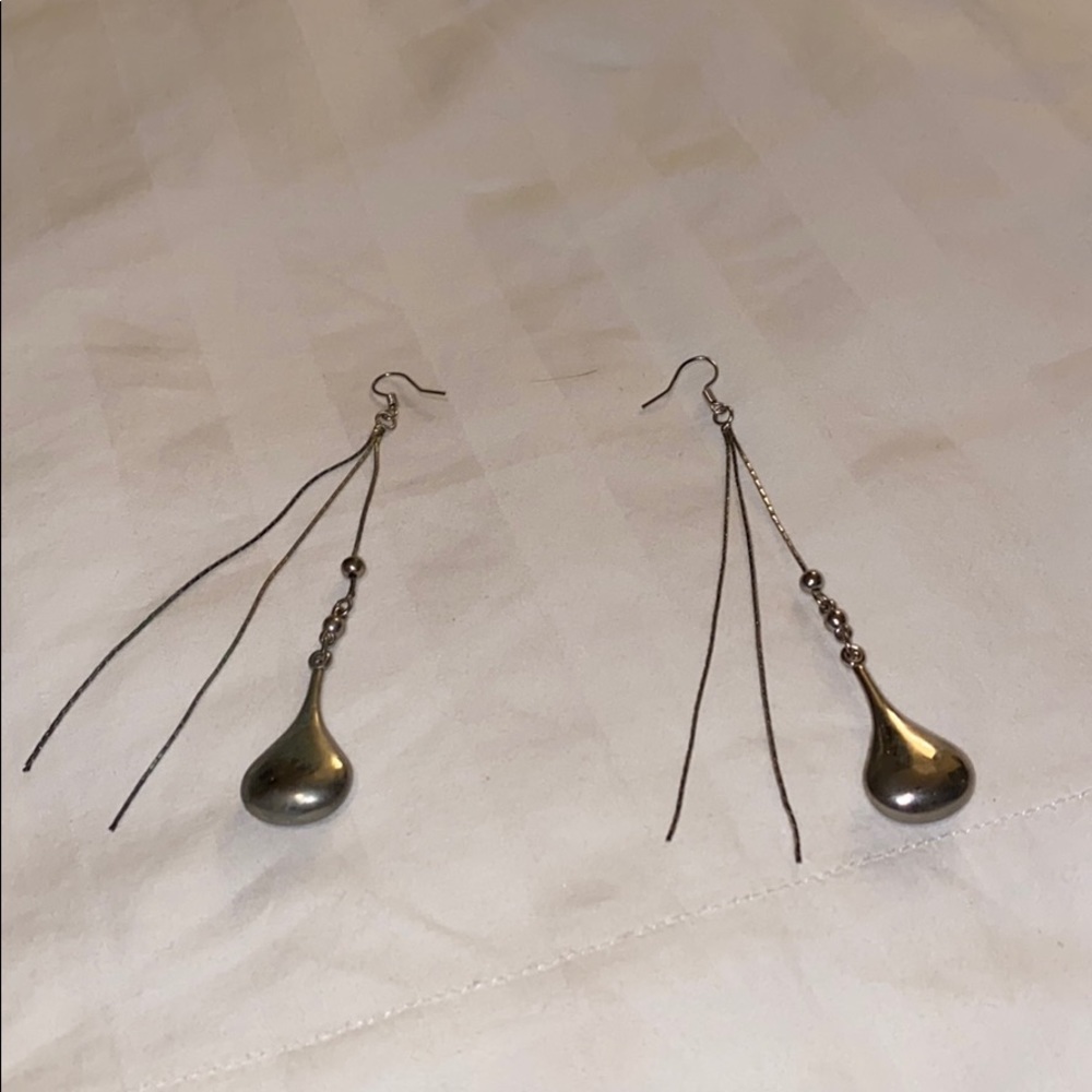 Dangly silver earrings